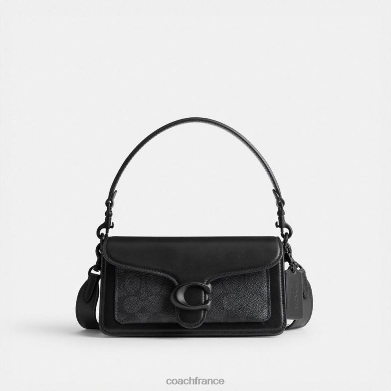 Coach femmes sac bandoulière tabby 20 en toile signature mw/charbon/noir HHR6J101