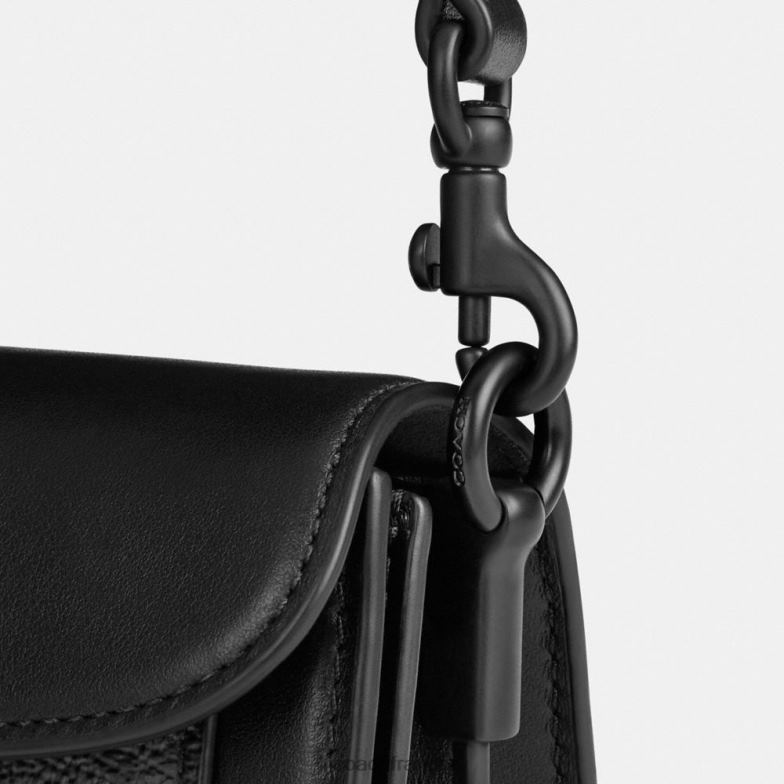 Coach femmes sac bandoulière tabby 20 en toile signature mw/charbon/noir HHR6J101