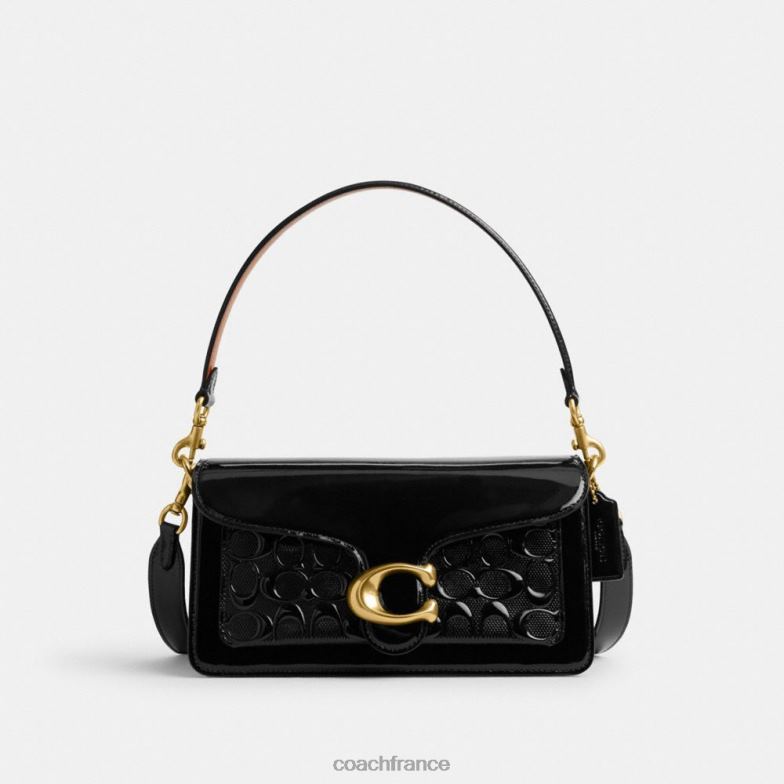 Coach femmes sac bandoulière tabby 26 en cuir signature b4/noir HHR6J143