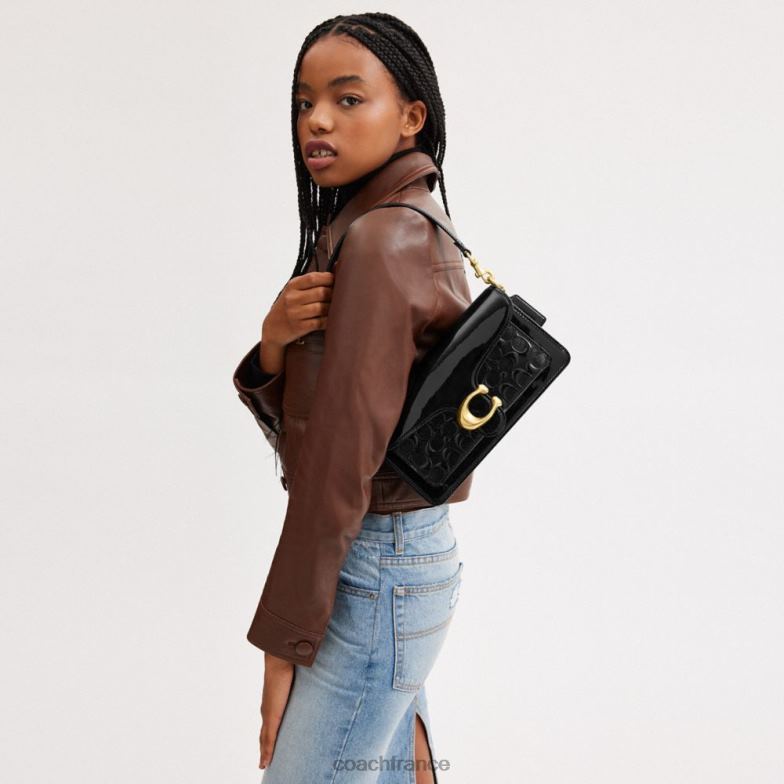 Coach femmes sac bandoulière tabby 26 en cuir signature b4/noir HHR6J143