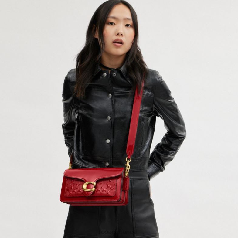 Coach femmes sac bandoulière tabby 26 en cuir signature b4/rouge HHR6J144