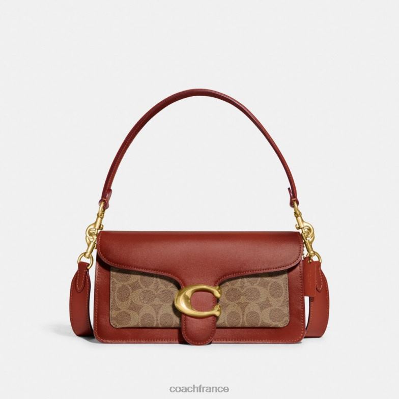 Coach femmes sac bandoulière tabby 26 en toile signature b4/bronze rouille HHR6J165