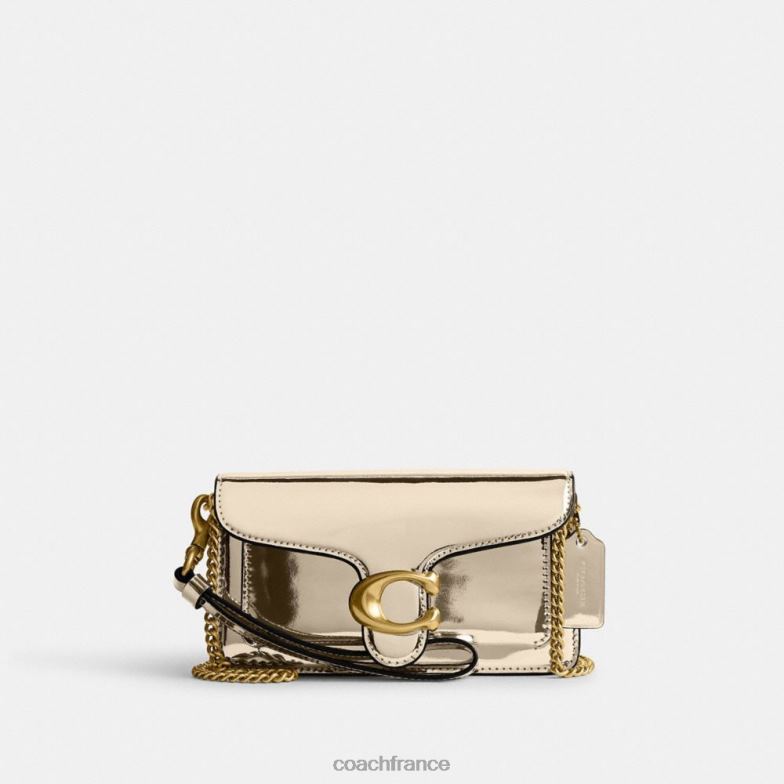 Coach femmes sac à bandoulière tabby en argent métallisé b4/or HHR6J111