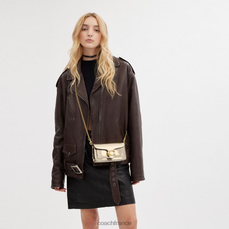 Coach femmes sac à bandoulière tabby en argent métallisé b4/or HHR6J111
