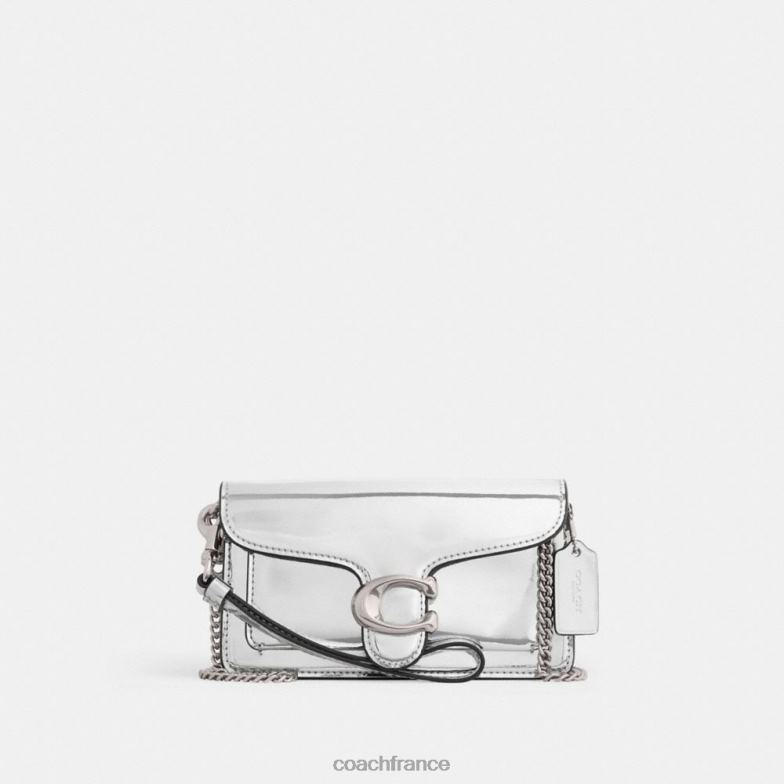 Coach femmes sac à bandoulière tabby en argent métallisé gauche/argent HHR6J148