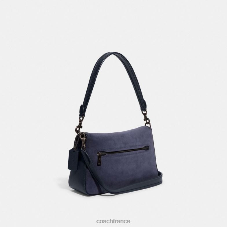 Coach femmes sac porté épaule soft tabby avec détails en peau de serpent v5/marine de minuit HHR6J121