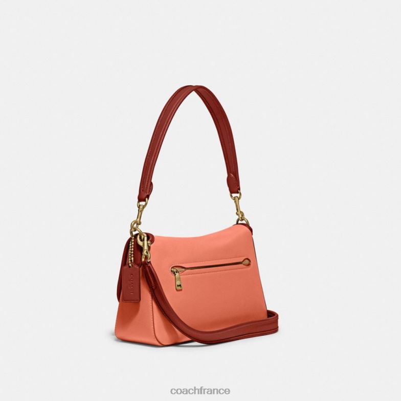 Coach femmes sac porté épaule soft tabby color block b4/corail clair multi HHR6J126