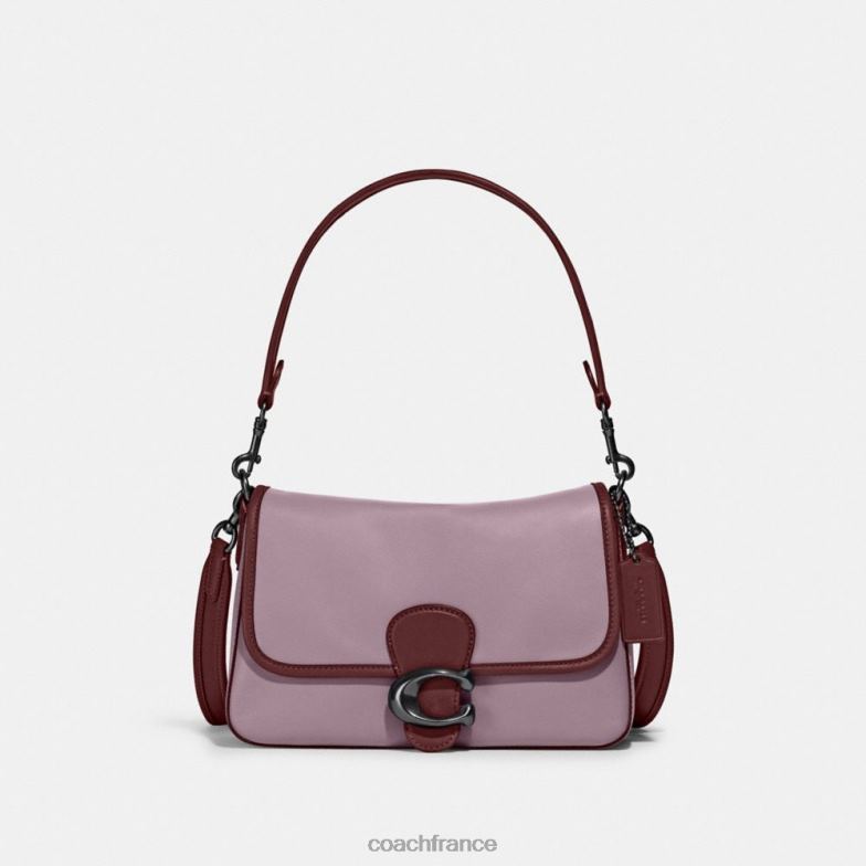 Coach femmes sac porté épaule soft tabby color block v5/violet glacé multi HHR6J132