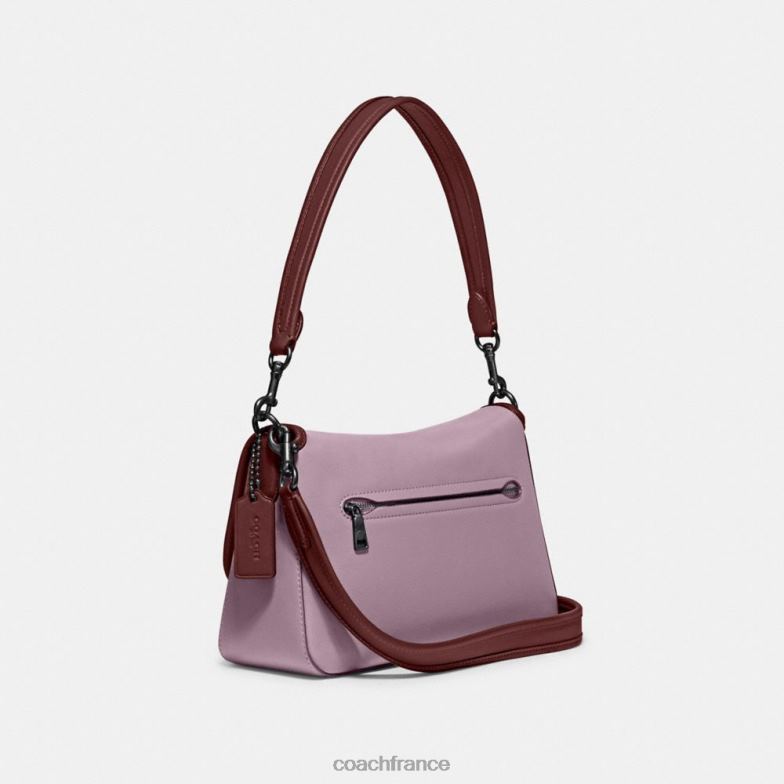 Coach femmes sac porté épaule soft tabby color block v5/violet glacé multi HHR6J132
