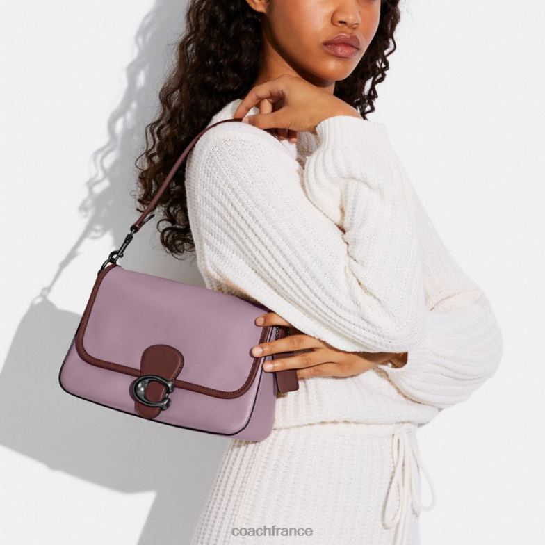 Coach femmes sac porté épaule soft tabby color block v5/violet glacé multi HHR6J132