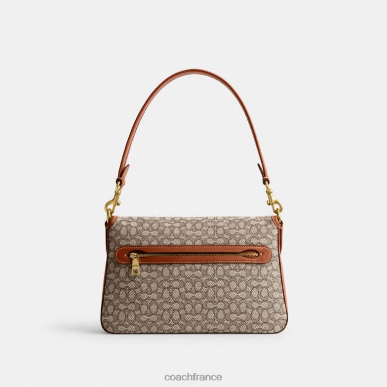 Coach femmes sac porté épaule soft tabby en jacquard micro signature b4/cacao bruni amb HHR6J140