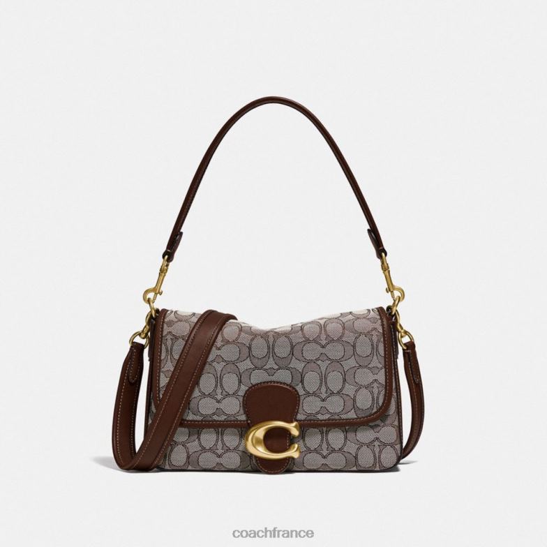 Coach femmes sac porté épaule soft tabby en jacquard signature b4/chêne érable HHR6J118