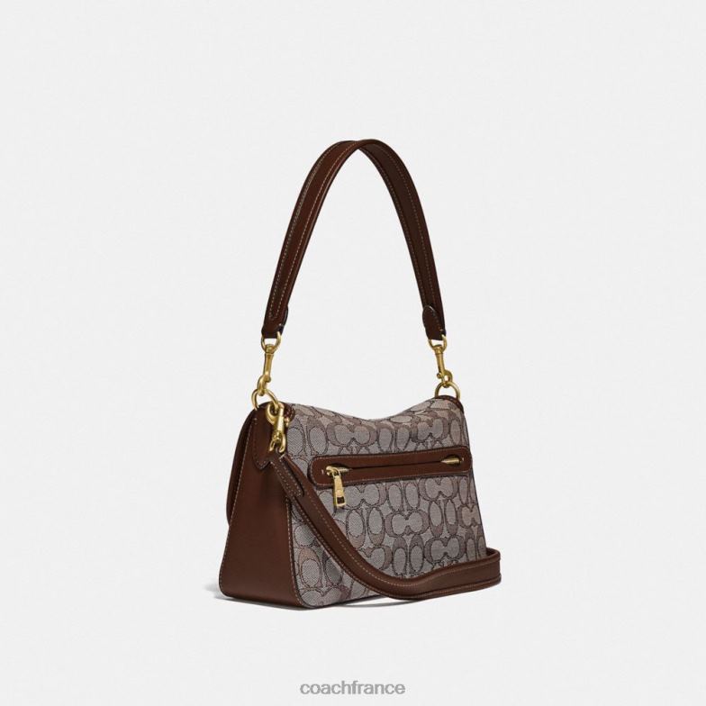 Coach femmes sac porté épaule soft tabby en jacquard signature b4/chêne érable HHR6J118