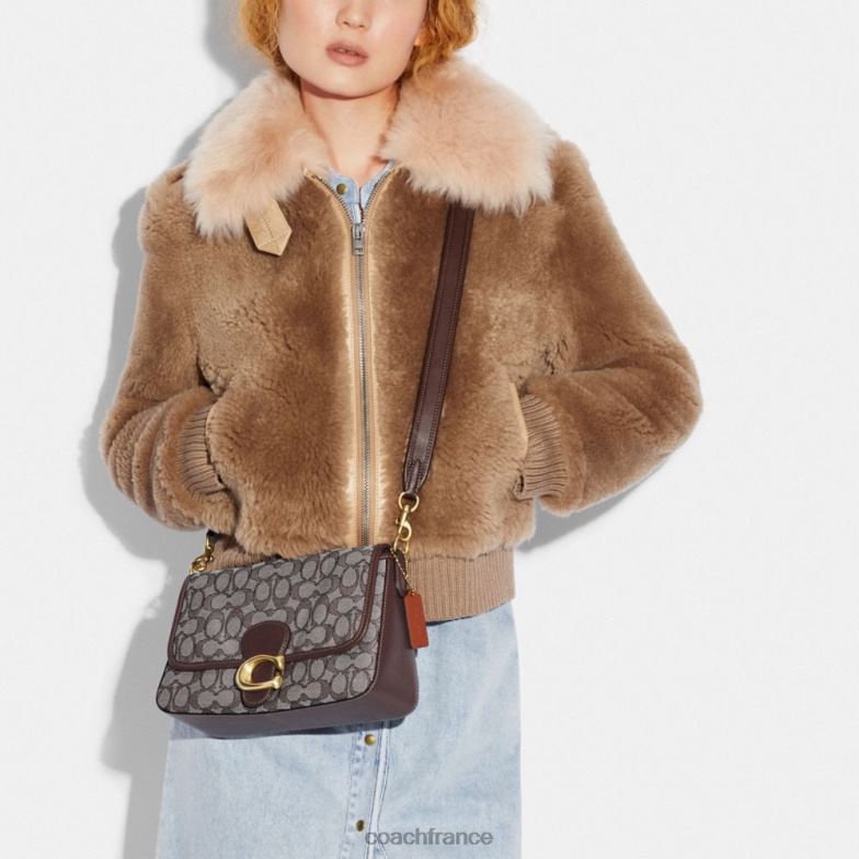 Coach femmes sac porté épaule soft tabby en jacquard signature b4/chêne érable HHR6J118