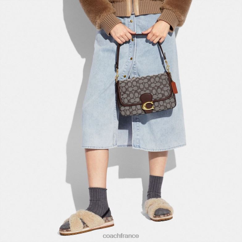 Coach femmes sac porté épaule soft tabby en jacquard signature b4/chêne érable HHR6J118