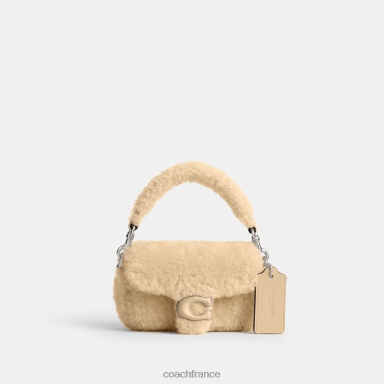 Coach femmes tabby 12 en peau de mouton lh/crème HHR6J97