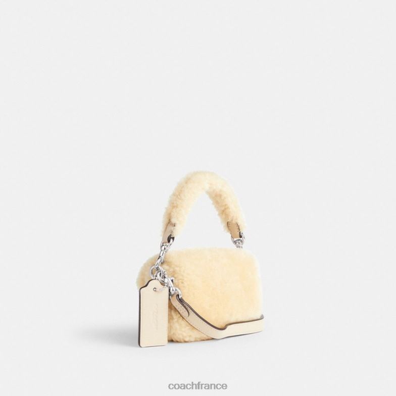 Coach femmes tabby 12 en peau de mouton lh/crème HHR6J97