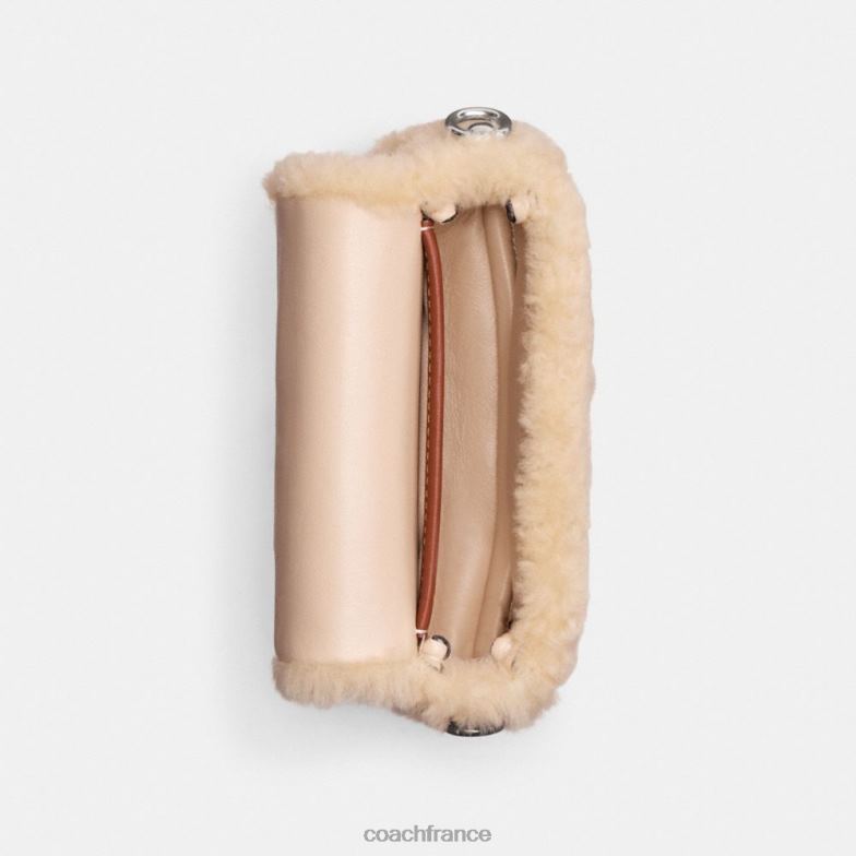 Coach femmes tabby 12 en peau de mouton lh/crème HHR6J97