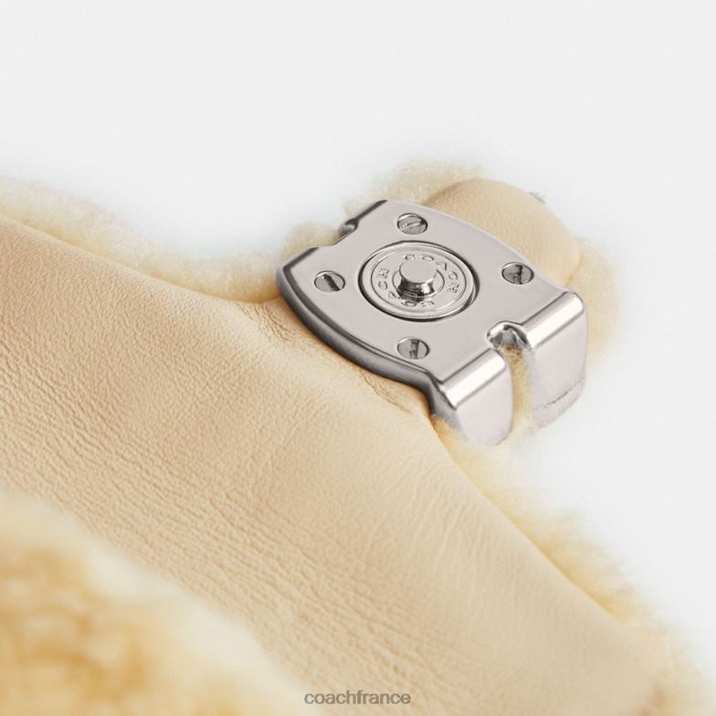 Coach femmes tabby 12 en peau de mouton lh/crème HHR6J97