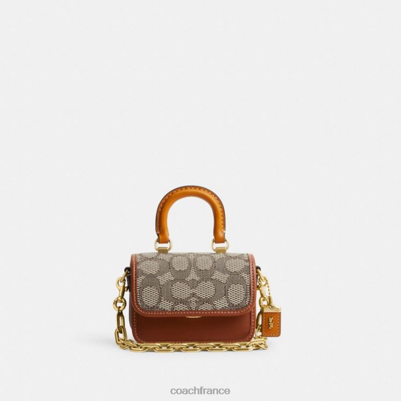 Coach femmes poignée supérieure rogue 12 en jacquard textile signature b4/cacao bruni amb HHR6J90