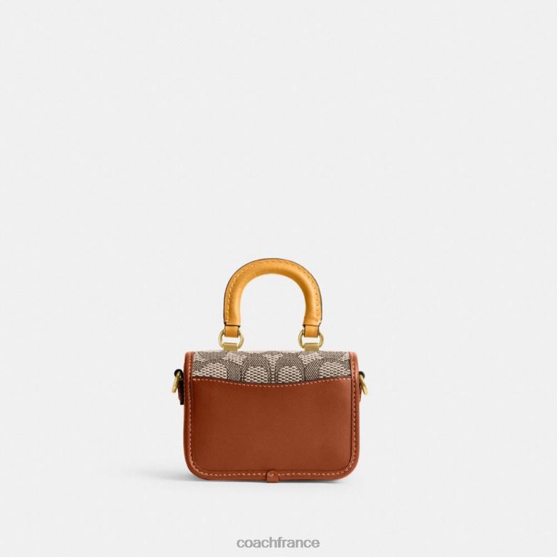 Coach femmes poignée supérieure rogue 12 en jacquard textile signature b4/cacao bruni amb HHR6J90