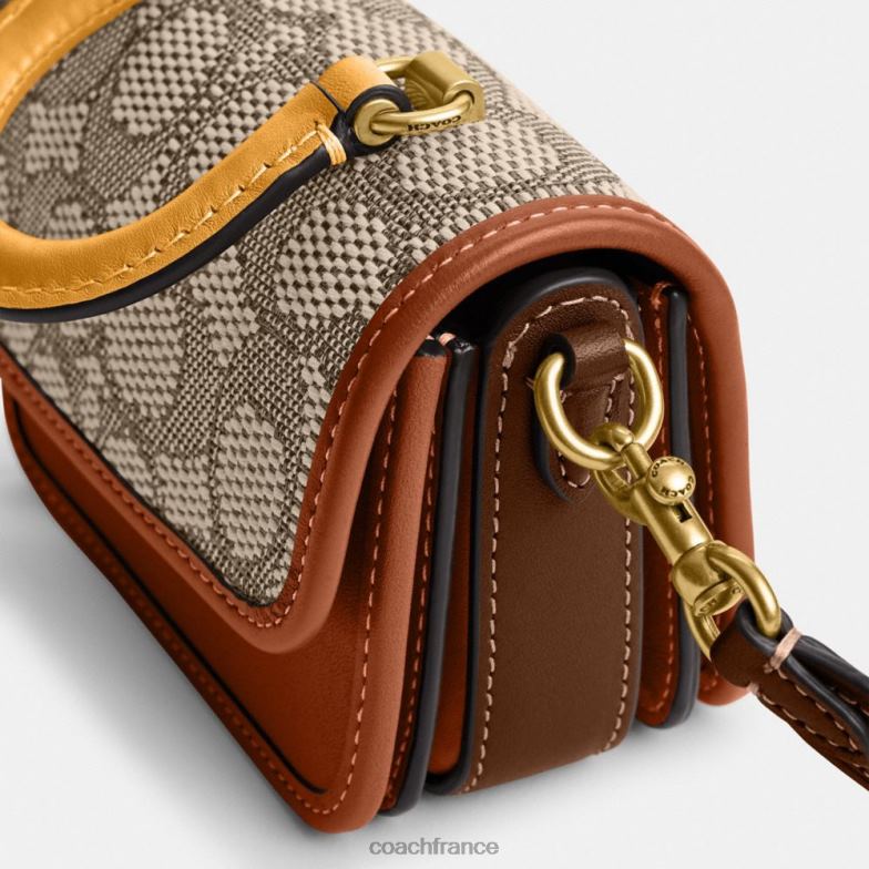 Coach femmes poignée supérieure rogue 12 en jacquard textile signature b4/cacao bruni amb HHR6J90