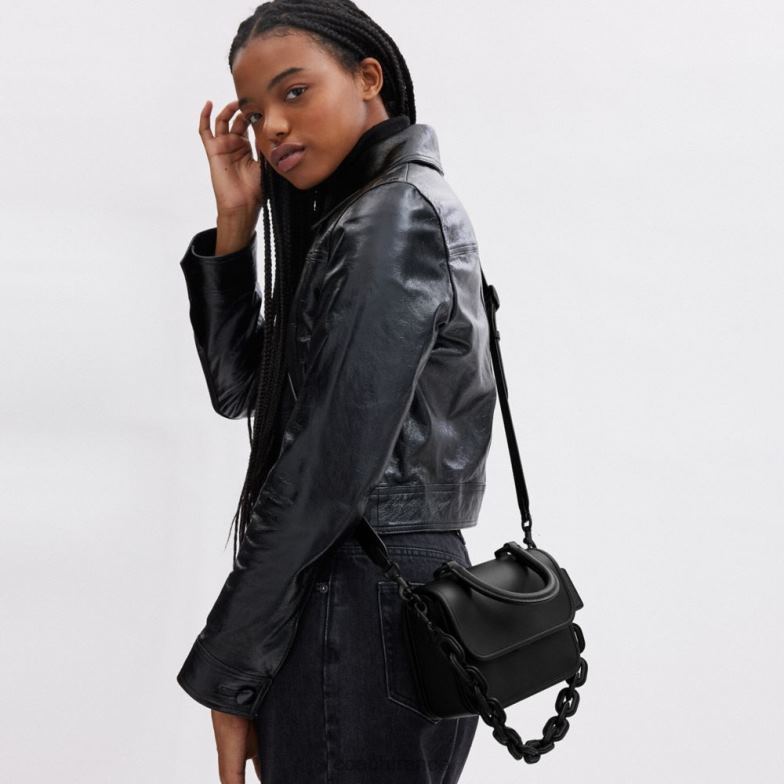 Coach femmes poignée supérieure voyou mw/noir HHR6J75