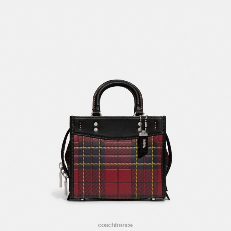 Coach femmes rogue 20 avec imprimé à carreaux gauche/cerise multi HHR6J83