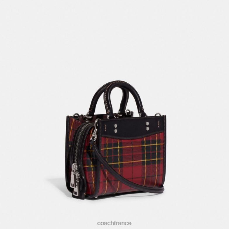 Coach femmes rogue 20 avec imprimé à carreaux gauche/cerise multi HHR6J83