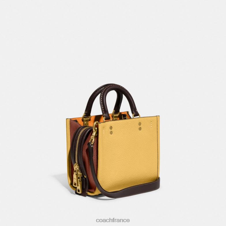 Coach femmes rogue 20 en cuir régénérateur color block b4/foin multi HHR6J81
