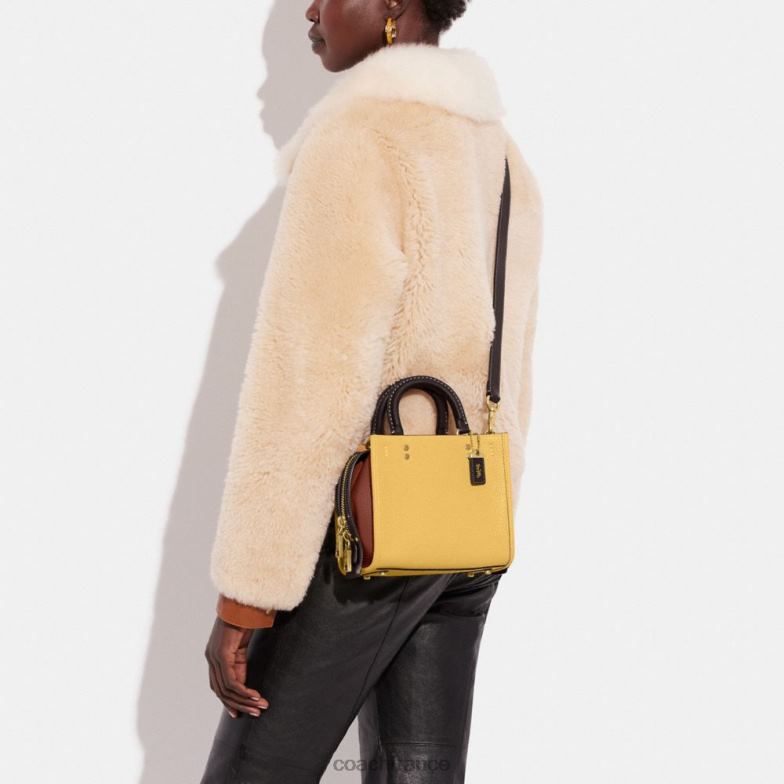 Coach femmes rogue 20 en cuir régénérateur color block b4/foin multi HHR6J81