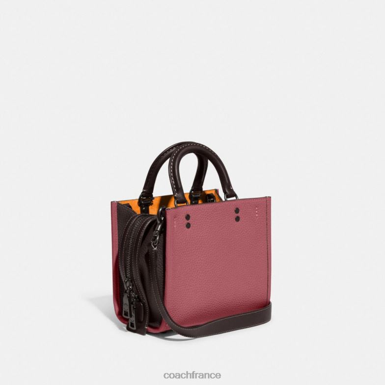 Coach femmes rogue 20 en cuir régénérateur color block v5/rouge multi HHR6J84