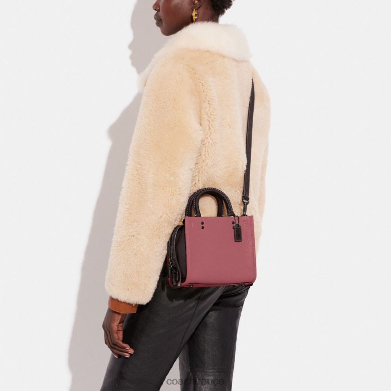 Coach femmes rogue 20 en cuir régénérateur color block v5/rouge multi HHR6J84