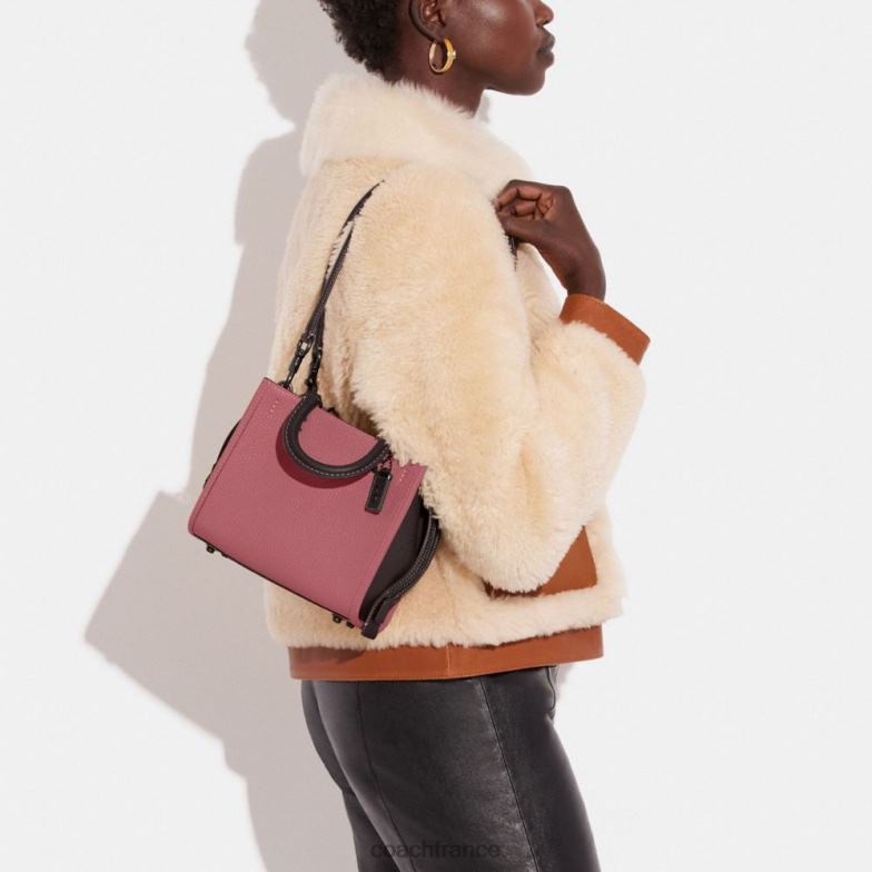 Coach femmes rogue 20 en cuir régénérateur color block v5/rouge multi HHR6J84