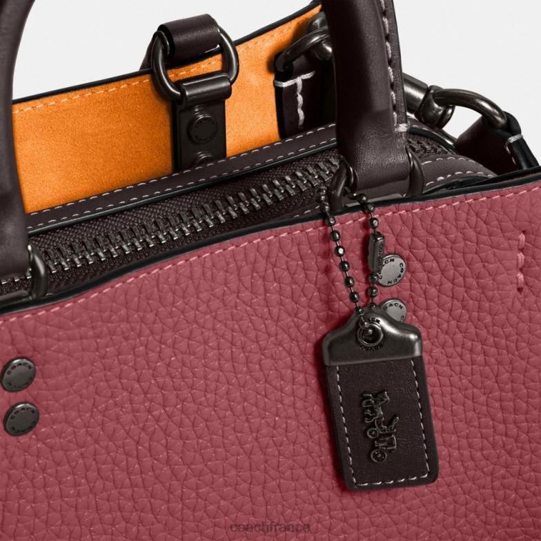 Coach femmes rogue 20 en cuir régénérateur color block v5/rouge multi HHR6J84