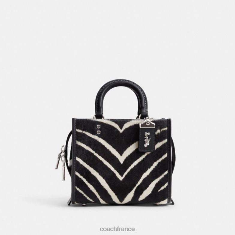 Coach femmes rogue 20 en poil de veau avec imprimé zèbre gauche/zèbre HHR6J89