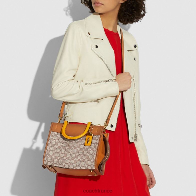 Coach femmes rogue 25 en jacquard textile signature b4/cacao bruni amb HHR6J95