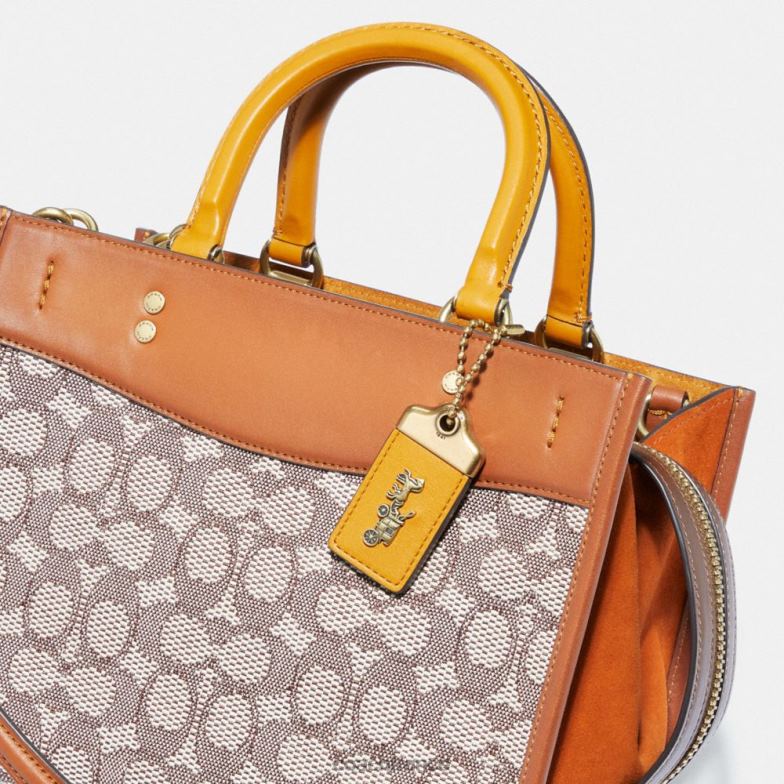 Coach femmes rogue 25 en jacquard textile signature b4/cacao bruni amb HHR6J95
