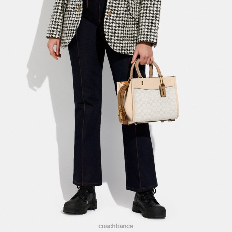 Coach femmes rogue 25 en jacquard textile signature b4/craie ivoire multi HHR6J79