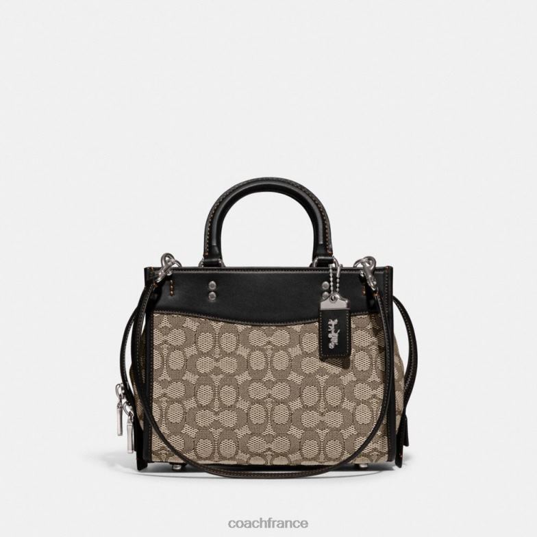 Coach femmes rogue 25 en jacquard textile signature gauche/cacao noir HHR6J76