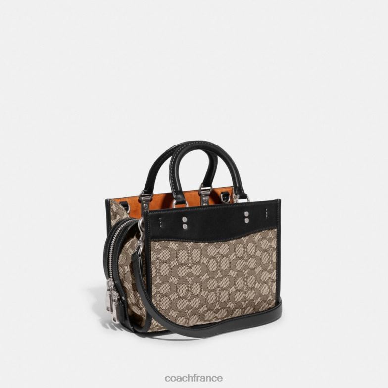 Coach femmes rogue 25 en jacquard textile signature gauche/cacao noir HHR6J76