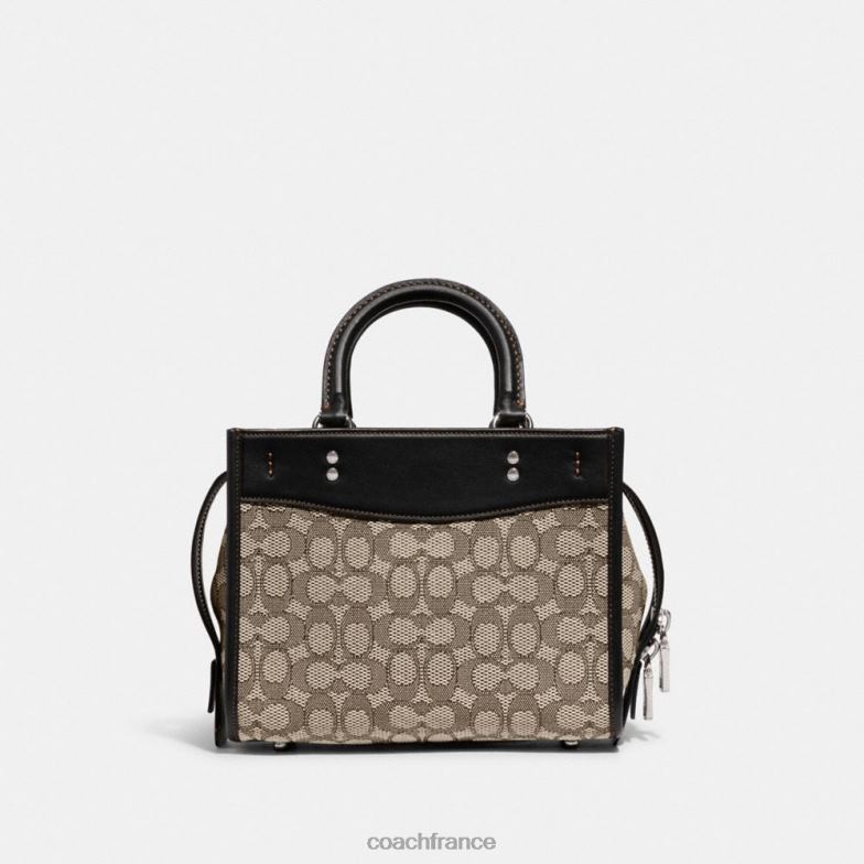 Coach femmes rogue 25 en jacquard textile signature gauche/cacao noir HHR6J76
