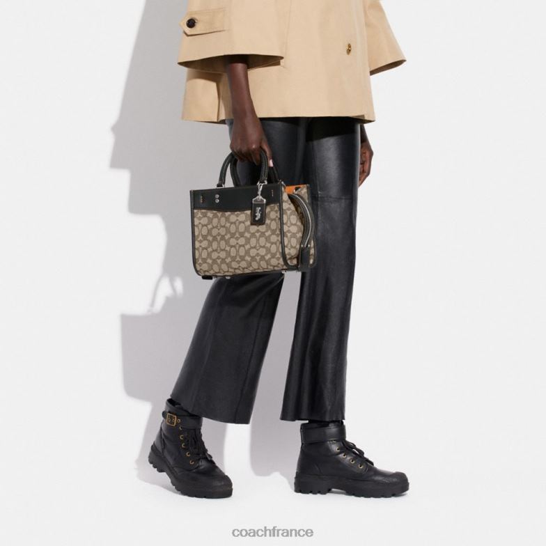 Coach femmes rogue 25 en jacquard textile signature gauche/cacao noir HHR6J76