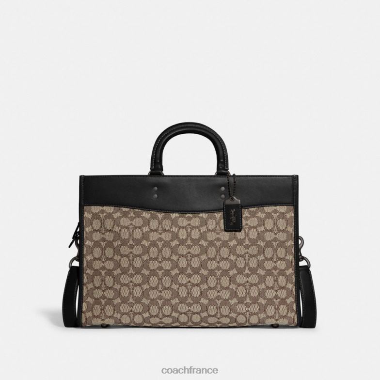 Coach femmes slip rogue en jacquard textile signature cacao/noir HHR6J85