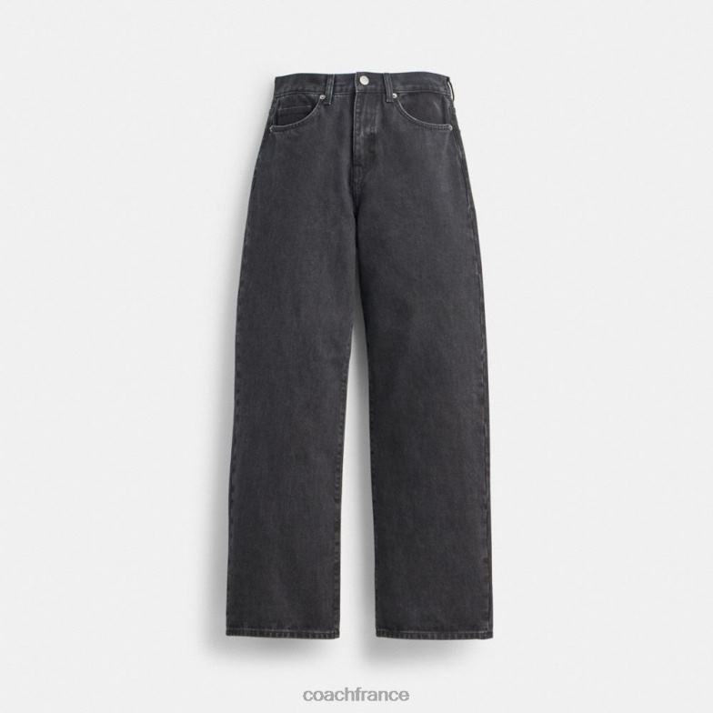 Coach femmes jean ample noir HHR6J511