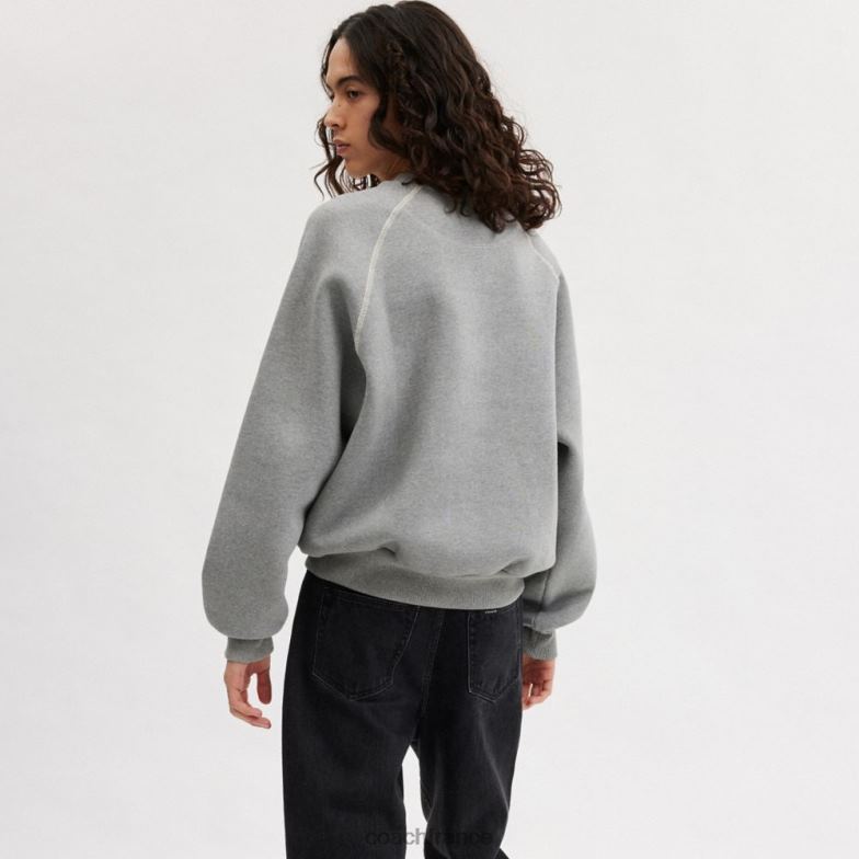 Coach femmes sweat à col rond rexy gris HHR6J483