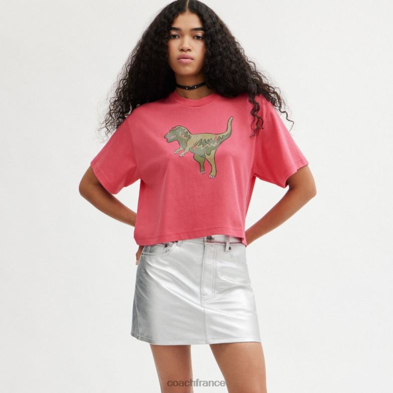 Coach femmes t-shirt court rexy rose. HHR6J482