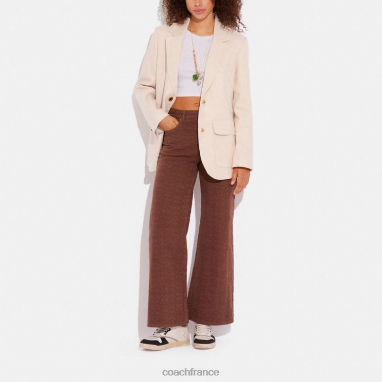Coach femmes blazer d'été décontracté kaki HHR6J462