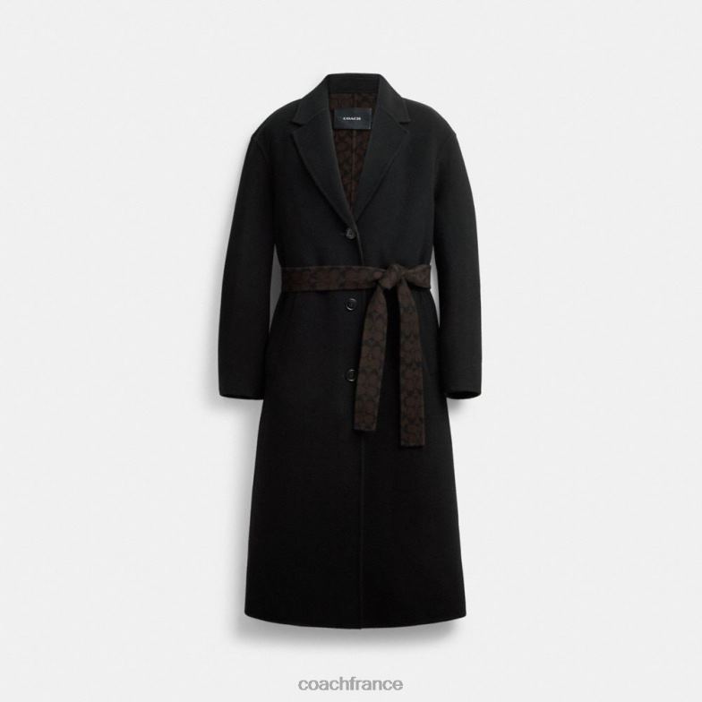 Coach femmes manteau double face noir HHR6J434