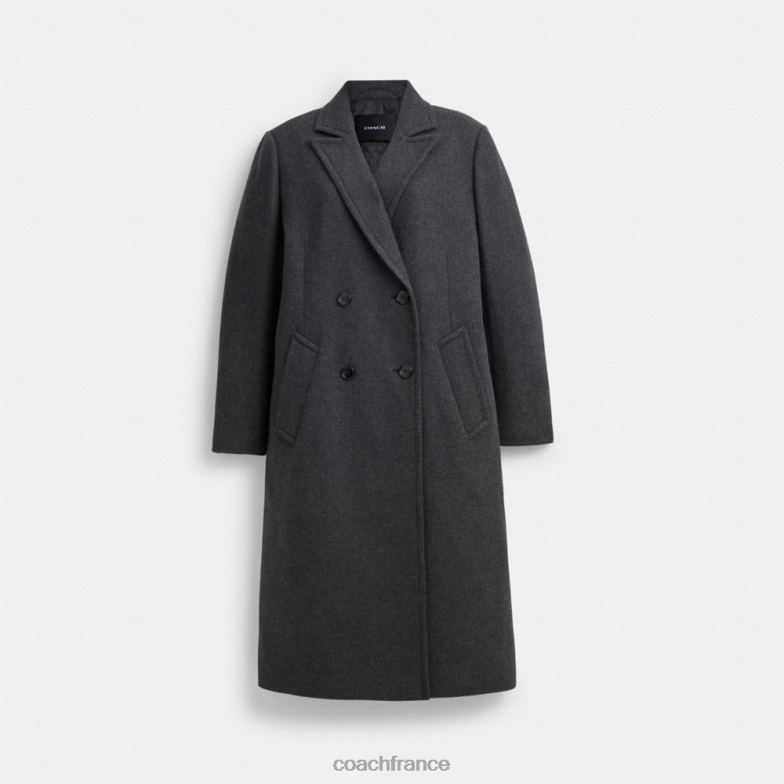 Coach femmes manteau sur mesure gris HHR6J433